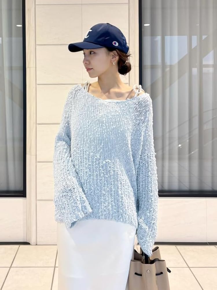 Amazon | [フレイ アイディー] ローゲージソフトコットンスラブニット